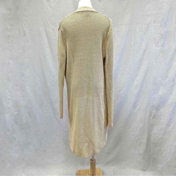Ralph Lauren Black Label woven cotton longline open cardigan‎ sweater Size Large - Picture 11 of 12